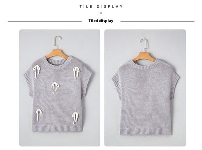Blusa Suelta con Calados para Mujer - Manga Corta y Diseño Versátil - Image 13