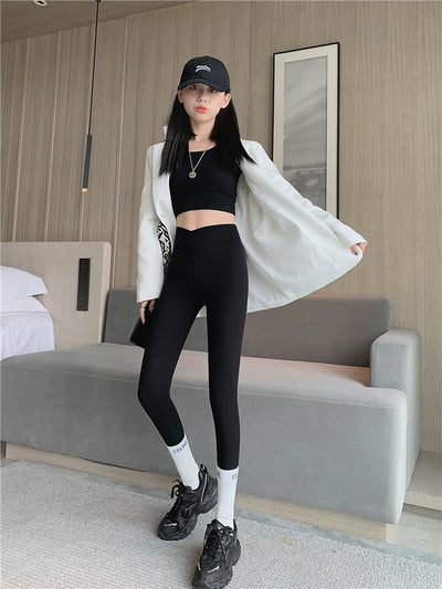 Pantalones Cintura Alta Gris con Compresión Abdominal y Levantador de Glúteos - Image 11