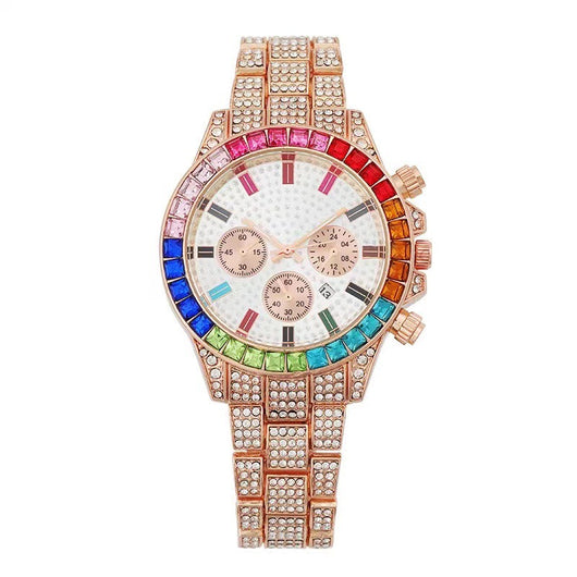 Pulsera de Acero con Cristales de Diamante Multicolor - Set de 3 Piezas - Image 7