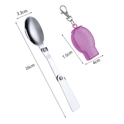 Cuchara Plegable de Acero Inoxidable para Camping y Viajes - Image 2