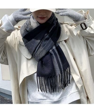 Chal Pashmina Escocés con Borlas para Mujer - Tejido Grueso y Cálido - Image 36
