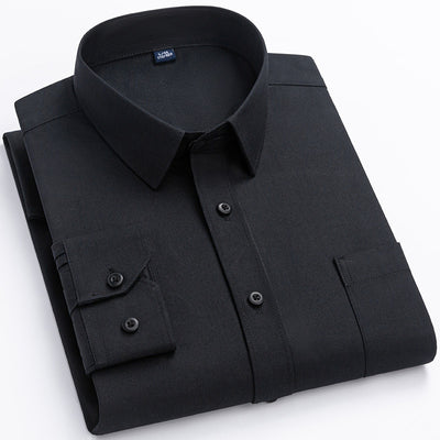 Camisa de Algodón Manga Larga Khaki para Hombre - Primavera - Image 10