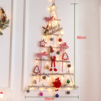 Árbol de Navidad DIY con Luces LED y Adornos Creativos de Pared - Image 2