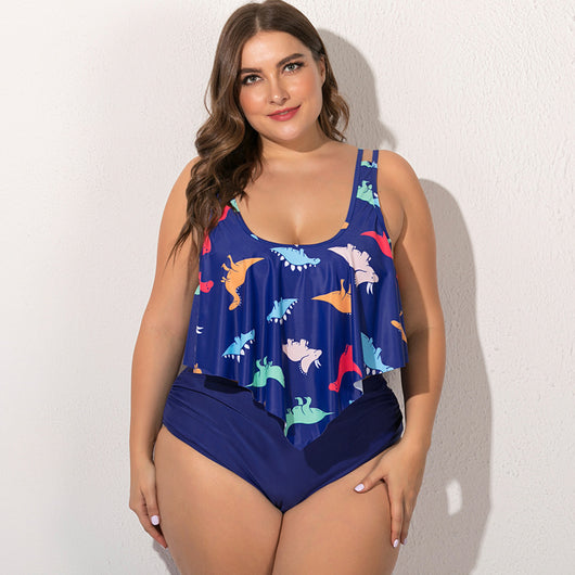 Traje de Baño Deportivo Talla Grande con Abertura Frontal - Image 15