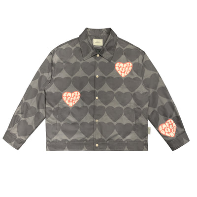 Chaqueta de Pareja con Estampado de Amor - Diseño Otoñal con Solapa Bordada - Image 8