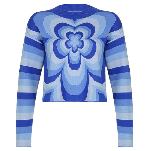 Blusa Suelta de Lana Fina con Estampado Floral - Image 11
