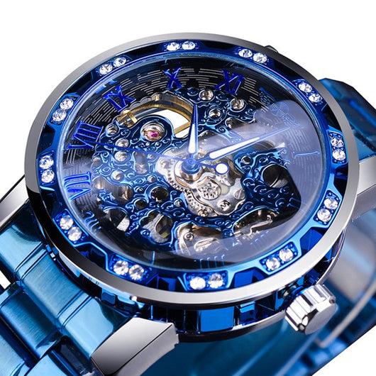 Reloj Mecánico Hueco con Cristales Brillantes - Image 30