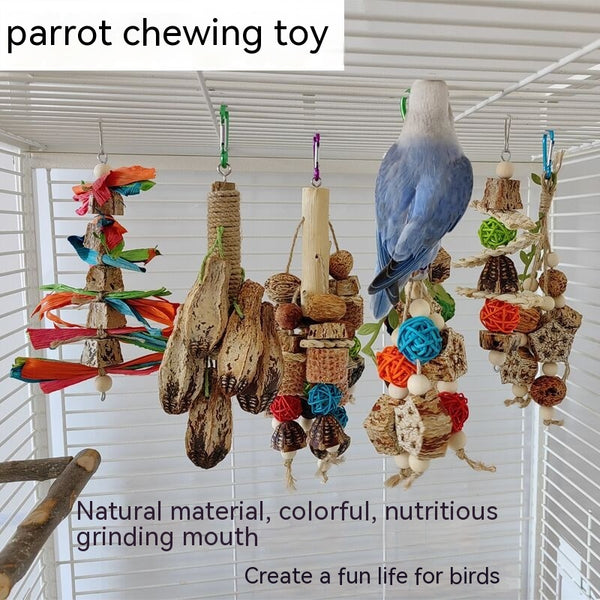Juguetes y Accesorios para Loros - Perca de Mordida, Soporte y Jaula