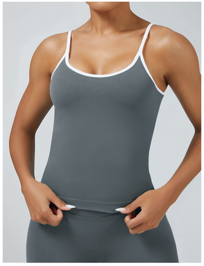 Chaleco Deportivo Mujer Espalda Descubierta Contraste de Colores - Image 21