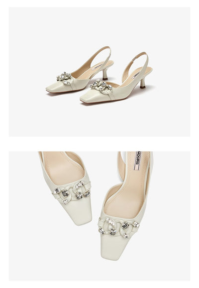 Sandalias Retro con Tacón Bajo y Detalles de Cristal - Image 13