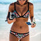 Bikini Brasileño Geométrico para Mujer - Traje de Baño Moderno