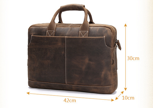 Bolso de Cuero Crazy Horse para Hombre - Estilo Vintage - Image 7