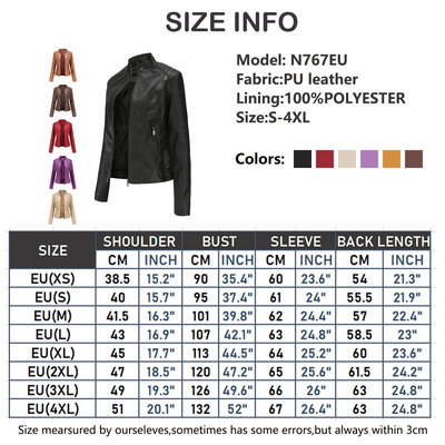 Chaqueta de Cuero para Mujer con Cierre de Cremallera - Diseño Clásico Elegante - Image 14
