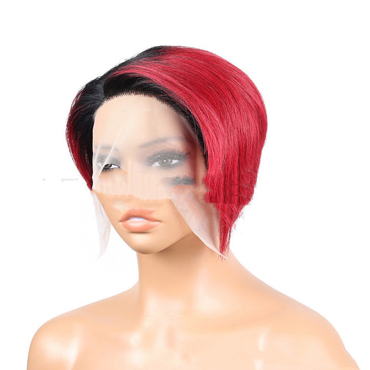 Peluca Corte Pixie Liso en Cabello Humano - Image 14
