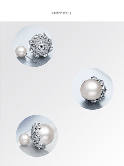 Aretes de Plata Esterlina con Perla Reversible - Image 20