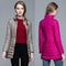 Abrigo Acolchado Mujer Otoño Invierno - Chaqueta Ligera Cuello Alto Ajustada Talla Grande