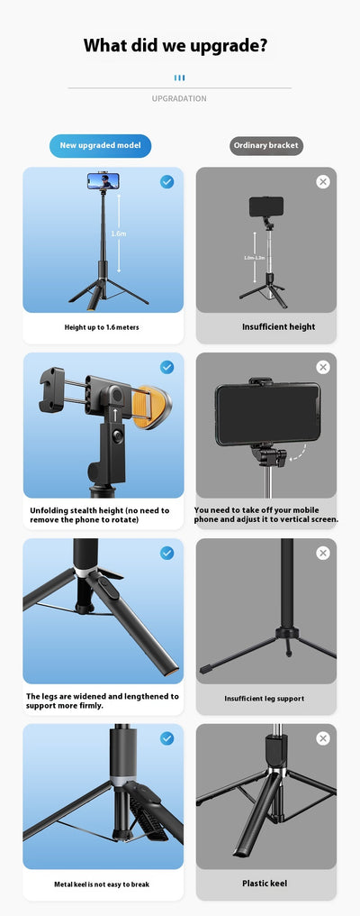 Soporte Selfie Stick con Bluetooth Integrado para Transmisión en Vivo - Image 15