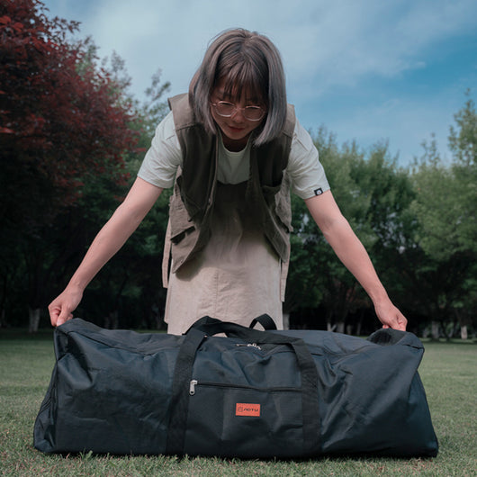 Carpa Impermeable Oversized para Camping con Bolsa de Almacenamiento y Muebles Plegables