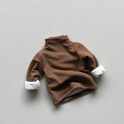 Polera Cuello Alto Acolchada en Terciopelo para Niños - Abrigador Versátil - Image 4