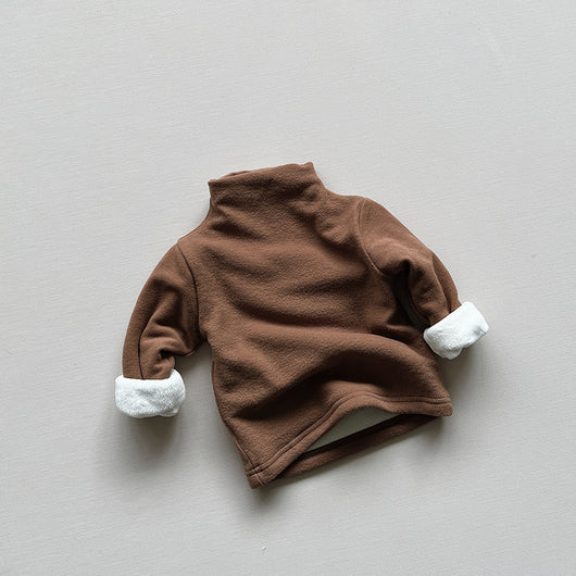 Polera Cuello Alto Acolchada en Terciopelo para Niños - Abrigador Versátil - Image 4