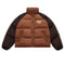 Chaqueta Acolchada de Algodón con Cuello Alto y Estampado Americano