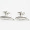 Gemelos de Plata Estilo Francés con Forma de Pluma para Hombre