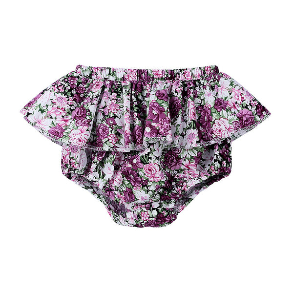 Shorts Infantiles de Encaje Hoja de Loto para Niña