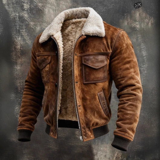 Chaqueta Outdoor Retro para Hombre con Múltiples Bolsillos y Forro Polar - Image 3