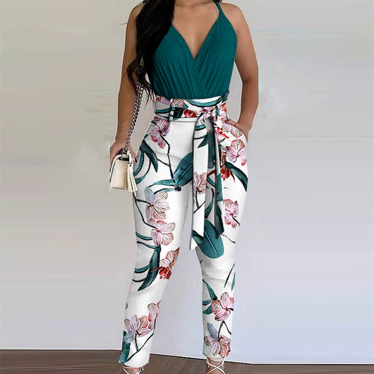 Traje Dos Piezas con Estampado Contrastante Europeo Americano - Image 10