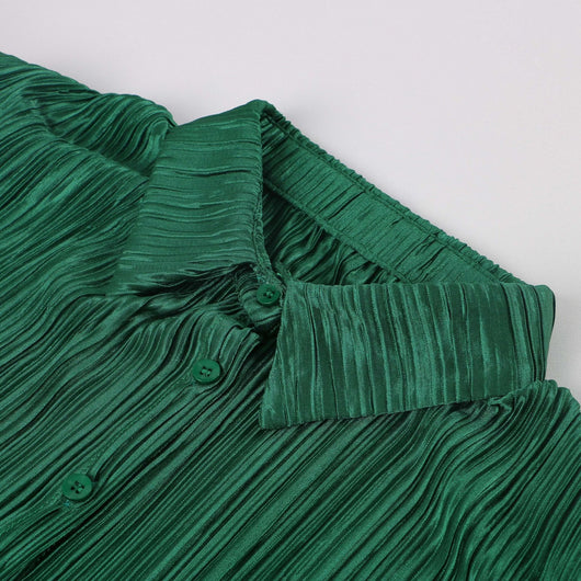 Blusa Suelta con Pliegues y Costuras de Contraste - Image 16