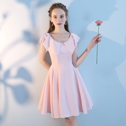 Vestido Corto para Damas de Honor en Rosa - Image 5