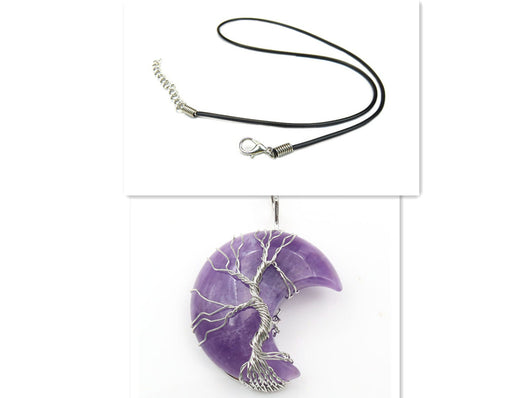 Collar Artesanal con Cristal Natural, Árbol de la Vida y Luna - Image 9