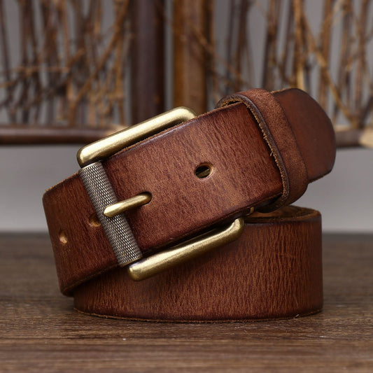 Cinturón de Cuero Genuino Ancho 4CM - Piel Premium Reforzada Artesanal