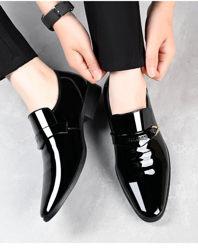 Zapatos Casuales de Cuero para Hombre Estilo Británico Clásico con Punta Afilada - Image 10