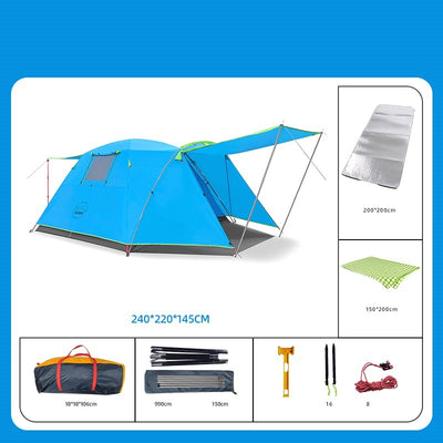 Tienda de Campaña 4 Personas Impermeable y Protección Solar - Camping Resistente - Image 5