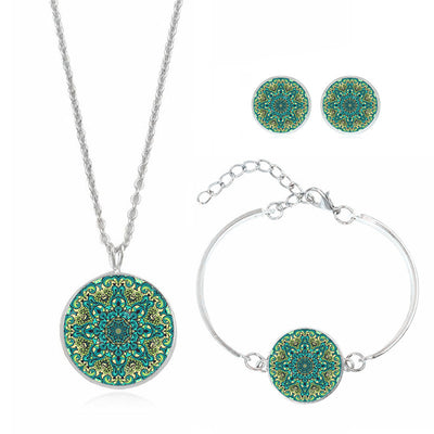Collar Mandala Floral con Piedras Preciosas - Image 6