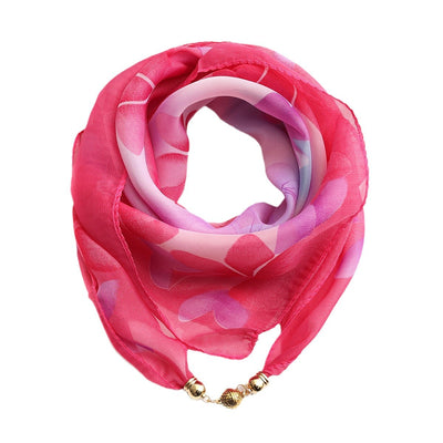 Pañuelo de Seda con Hebilla Magnética - Diseño Monocromático Dorado - Image 5