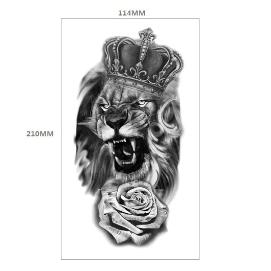 Tatuaje Temporal Transferible - Patrón Animal Tigre y León Media Manga - Image 64