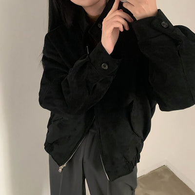 Abrigo Retro de Ante Cálido con Doble Cierre - Perfecto para Otoño Invierno - Image 28