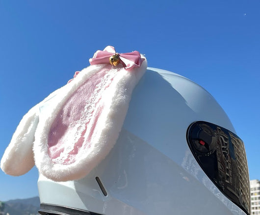 Adorno de Orejas de Conejo para Casco de Motocicleta - Diseño Adorable - Image 9