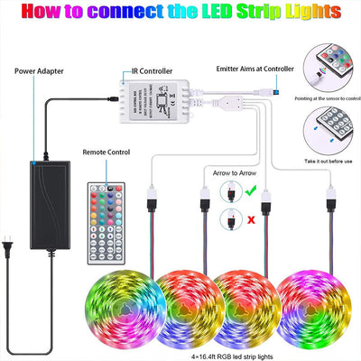 Tira LED RGB 5050 5M con Control Remoto - Iluminación Decorativa Flexible para TV y Habitación - Image 10
