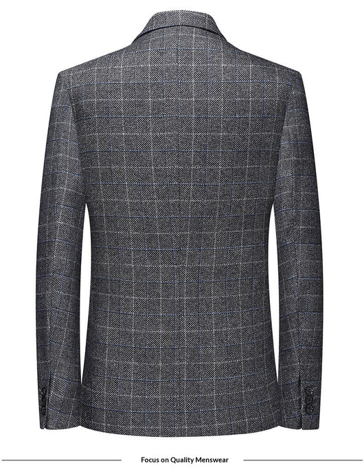 Blazer Cuadros Casual Elegante de Solapa Simple - Image 12