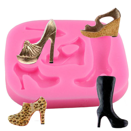 Molde de Silicona para Fondant Tacones Altos Combinado