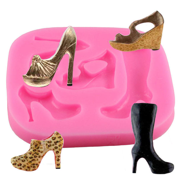 Molde de Silicona para Fondant Tacones Altos Combinado