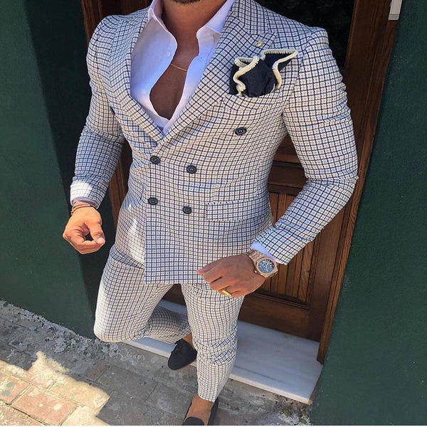 Traje Ejecutivo Slim Fit Dos Piezas Estilo Coreano para Hombre