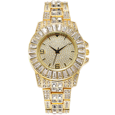 Reloj Hip Hop con Cadena de Diamantes Completos para Mujer - Image 5