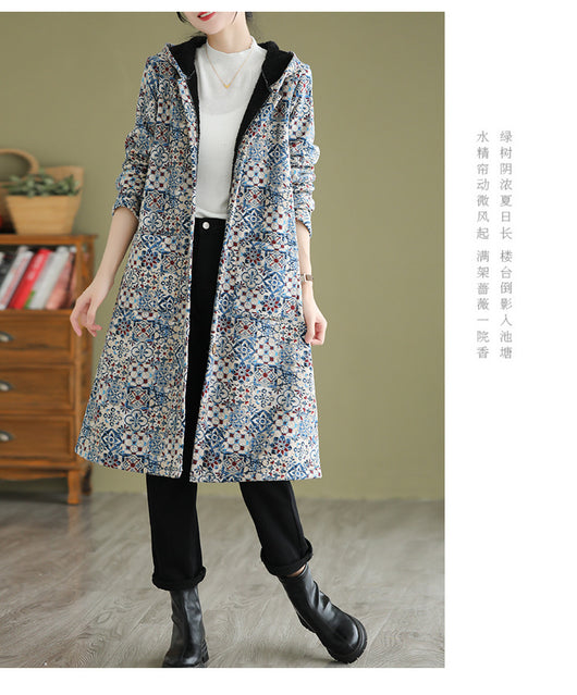 Chaqueta Acolchada Étnica con Capucha y Forro Polar Grueso - Image 8