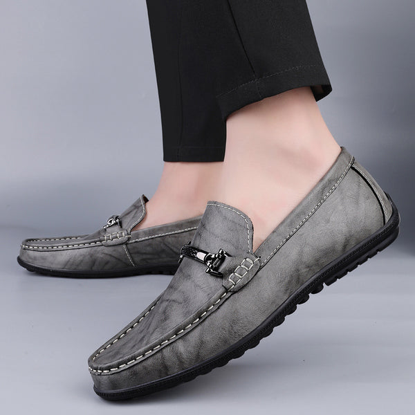 Zapatos de Cuero Genuino Transpirables Talla Grande para Hombre