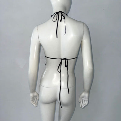 Top Halter Lentejuelas con Cordones y Tirantes Ajustables - Image 12