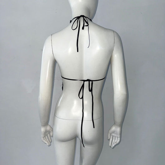Top Halter Lentejuelas con Cordones y Tirantes Ajustables - Image 12